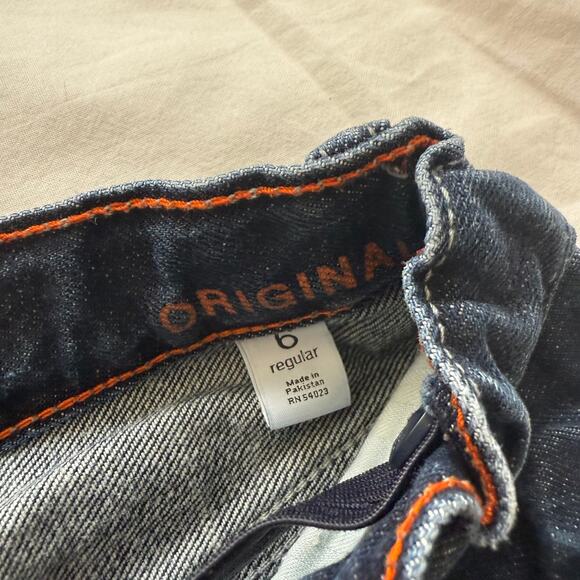 Gap Kids Boys Dark Wash Straight Leg Jeans Adjustable Waist Size 6 - Picture 3 of 6